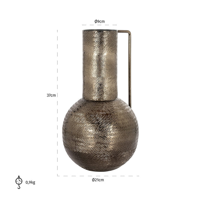 Vaas Leia groot rookzwart (Smoke) van Richmond Interiors – Luxe comfort op maat van PureWonen. Vraag naar de beste prijs.