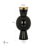 Vaas Florence (Black/gold) van Richmond Interiors – Luxe comfort op maat van PureWonen. Vraag naar de beste prijs.