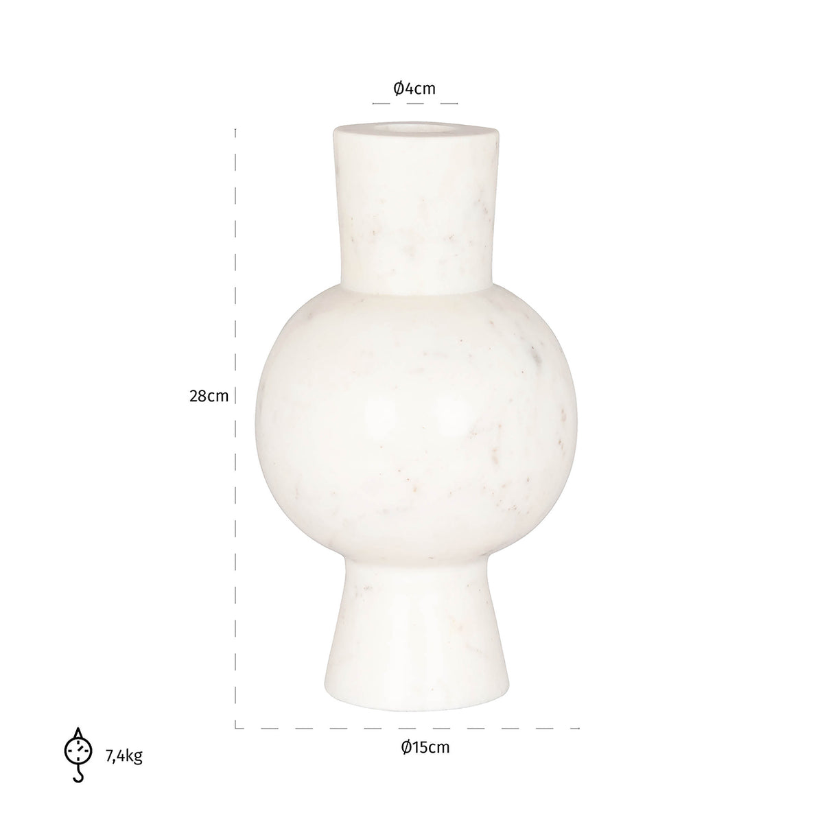 Vaas Jonah wit (White) van Richmond Interiors – Luxe comfort op maat van PureWonen. Vraag naar de beste prijs.