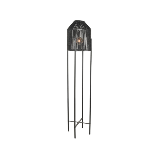 LABEL51 Vloerlamp Ibiza - Zwart - Jute van LABEL51 – Luxe comfort op maat van PureWonen. Vraag naar de beste prijs.