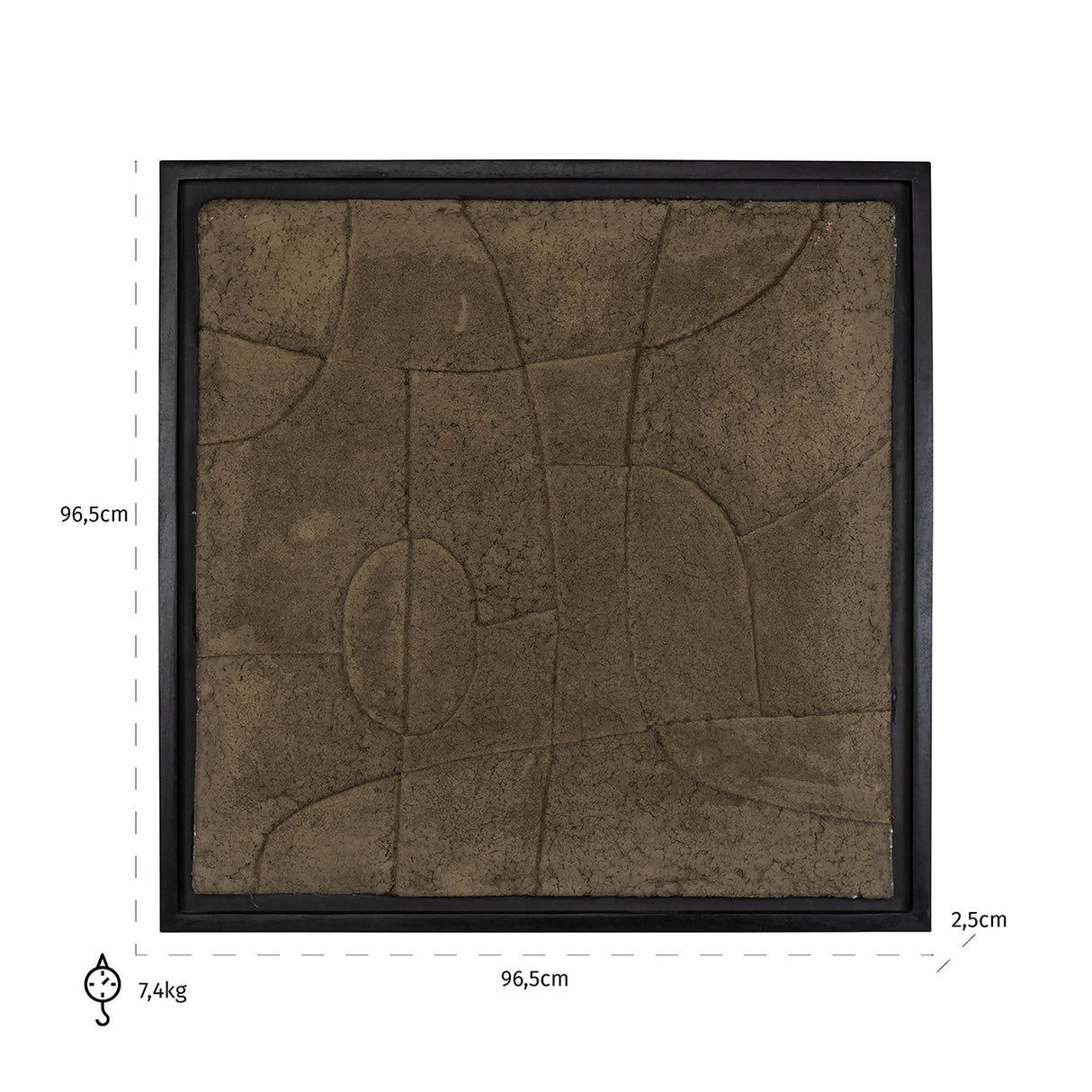 Wall art Phoebe olive (Olive) van Richmond Interiors - laagste prijs offerte van PureWonen