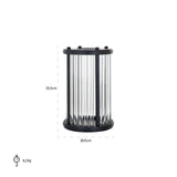 Windlicht Faey zwart groot (Black) van Richmond Interiors – Luxe comfort op maat van PureWonen. Vraag naar de beste prijs.