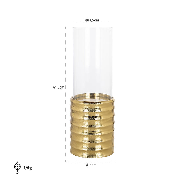 Windlicht Bodil groot (Gold) van Richmond Interiors – Luxe comfort op maat van PureWonen. Vraag naar de beste prijs.