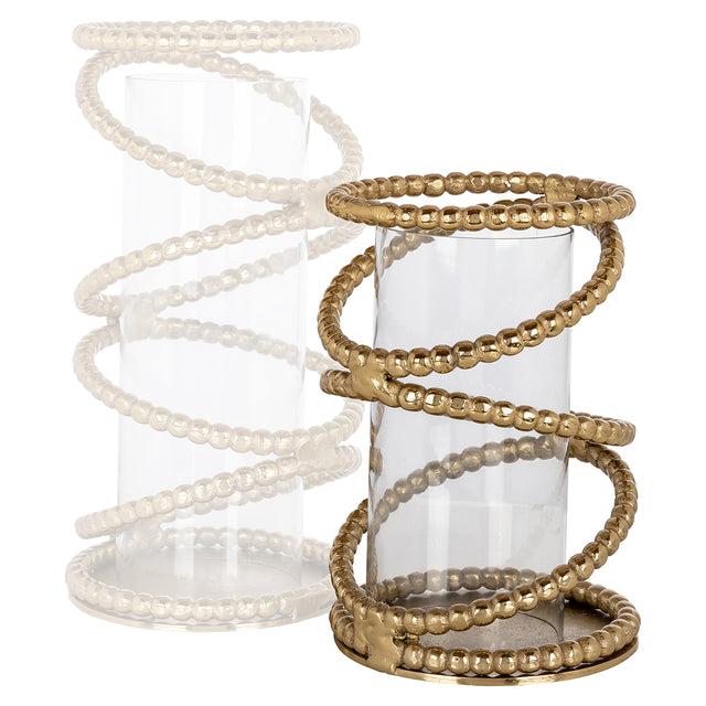Windlicht Jaden klein (Brushed Gold) van Richmond Interiors – Luxe comfort op maat van PureWonen. Vraag naar de beste prijs.