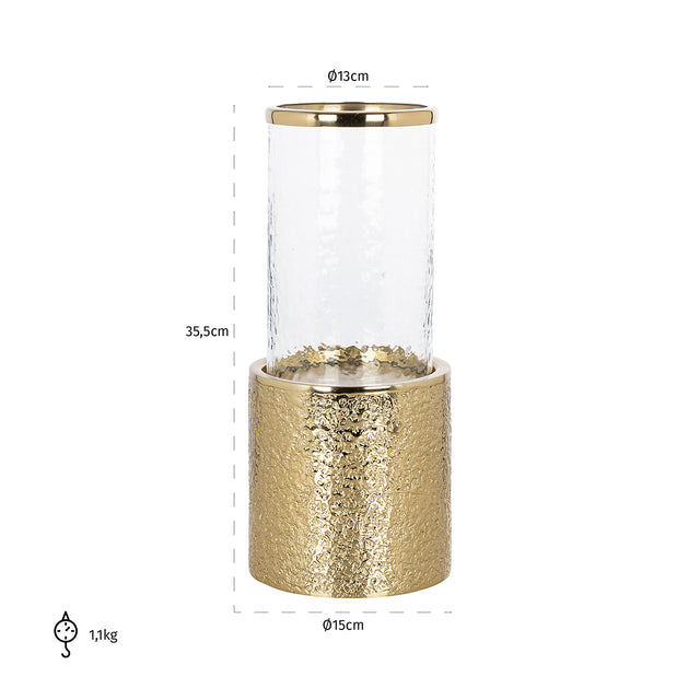 Windlicht Marlou klein (Gold) van Richmond Interiors – Luxe comfort op maat van PureWonen. Vraag naar de beste prijs.