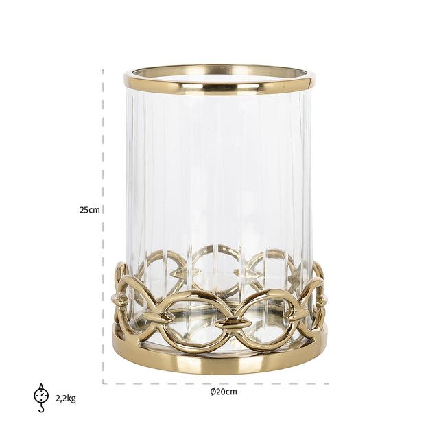 Windlicht Jayce (Gold) van Richmond Interiors – Luxe comfort op maat van PureWonen. Vraag naar de beste prijs.
