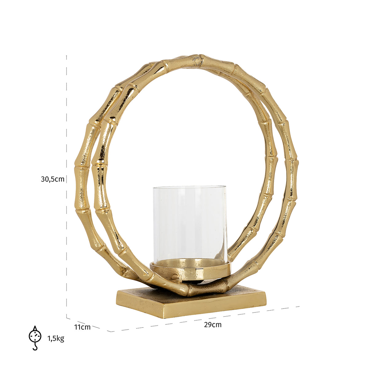 Windlicht Merlyn groot (Gold) van Richmond Interiors – Luxe comfort op maat van PureWonen. Vraag naar de beste prijs.