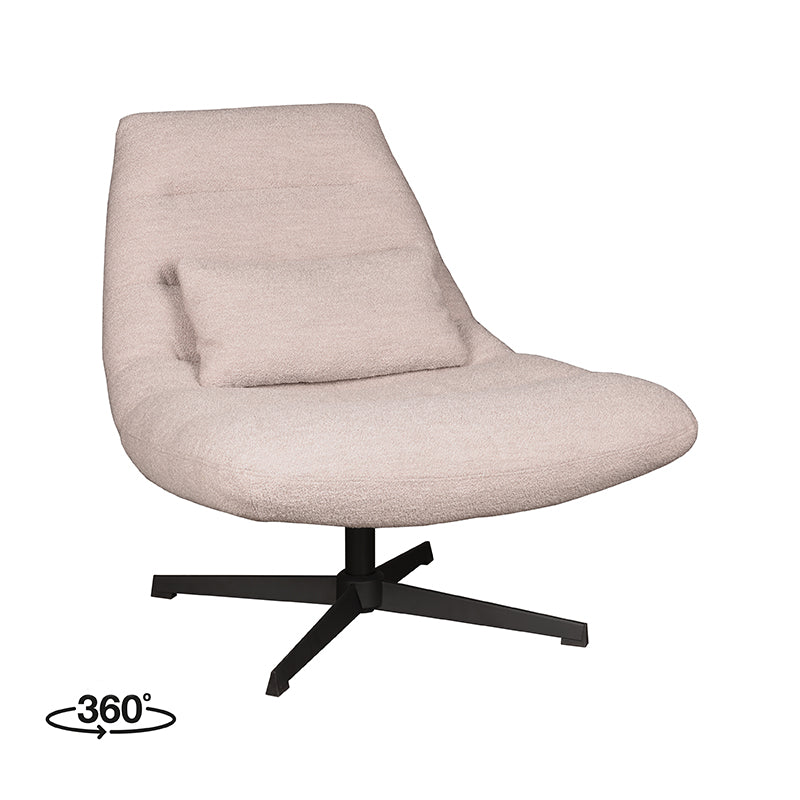 LABEL51 Fauteuil Nox - Naturel - Boucle van LABEL51 – Luxe comfort op maat van PureWonen. Vraag naar de beste prijs.
