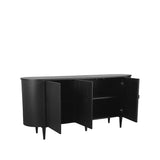 LABEL51 Dressoir Oliva - Zwart - Eiken - Dressoir 180 cm van LABEL51 – Luxe comfort op maat van PureWonen. Vraag naar de beste prijs.