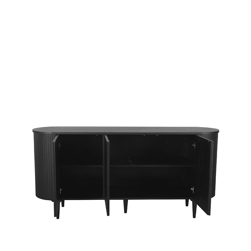 LABEL51 Dressoir Oliva - Zwart - Eiken - Dressoir 180 cm van LABEL51 – Luxe comfort op maat van PureWonen. Vraag naar de beste prijs.