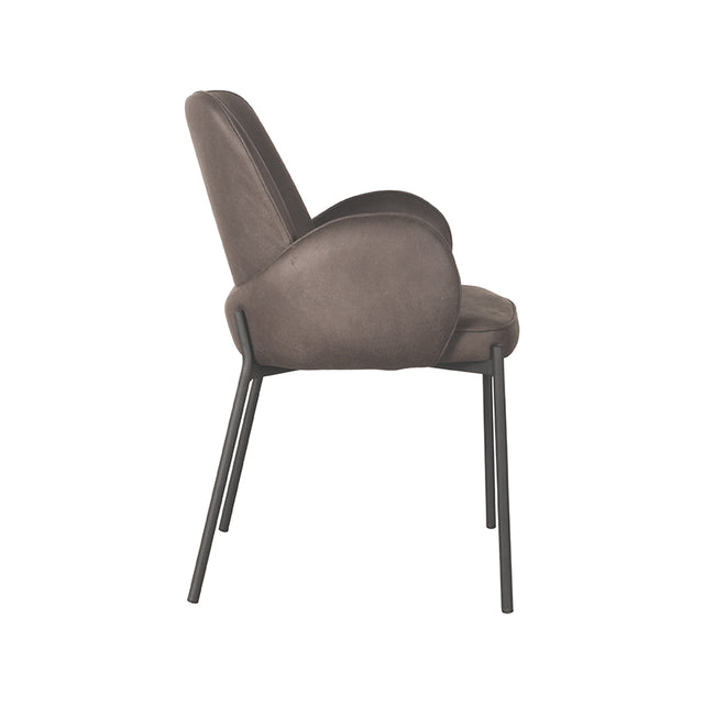 LABEL51 Eetkamerstoel Jari - Antraciet - Microfiber van LABEL51 – Luxe comfort op maat van PureWonen. Vraag naar de beste prijs.