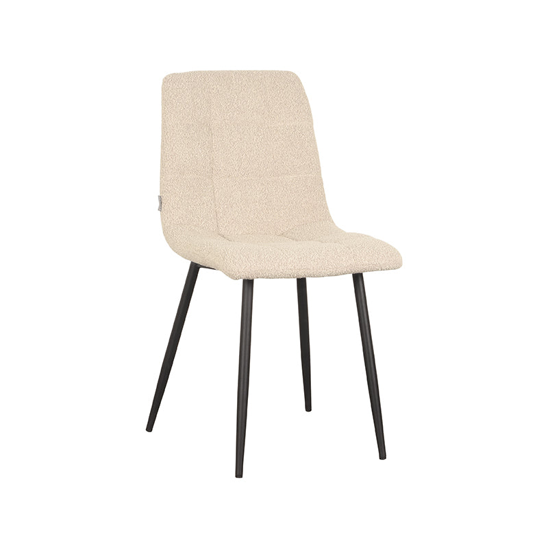 LABEL51 Eetkamerstoel Juul - Zand - Boucle van LABEL51 – Luxe comfort op maat van PureWonen. Vraag naar de beste prijs.