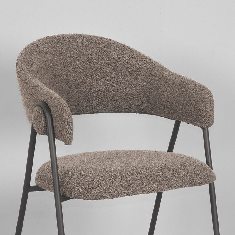 LABEL51 Eetkamerstoel Lowen - Bruin - Boucle van LABEL51 – Luxe comfort op maat van PureWonen. Vraag naar de beste prijs.
