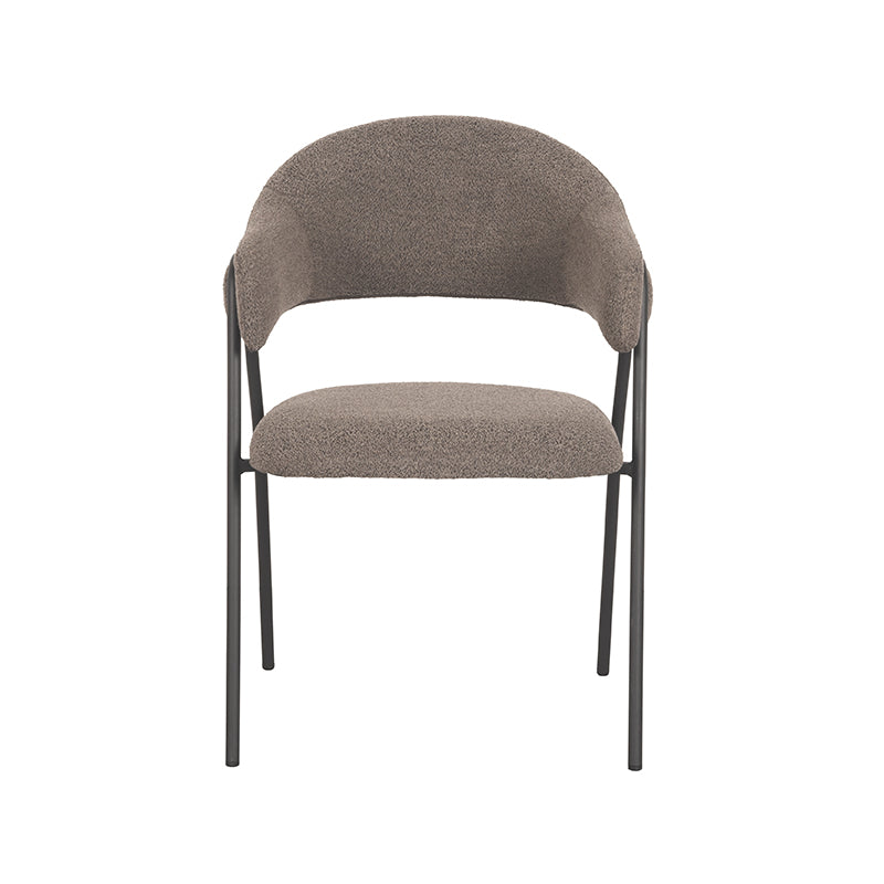 LABEL51 Eetkamerstoel Lowen - Bruin - Boucle van LABEL51 – Luxe comfort op maat van PureWonen. Vraag naar de beste prijs.
