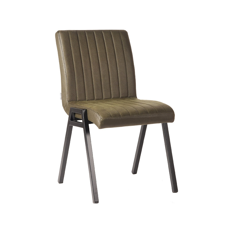 LABEL51 Eetkamerstoel Matz - Army green - Microfiber van LABEL51 – Luxe comfort op maat van PureWonen. Vraag naar de beste prijs.