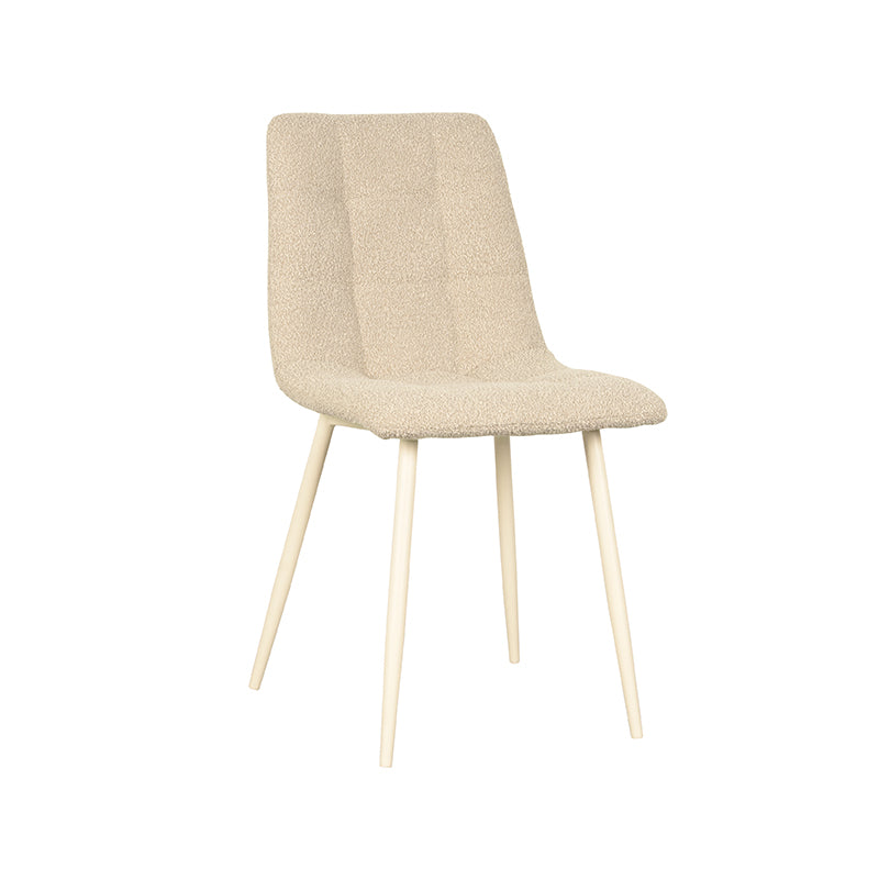 LABEL51 Eetkamerstoel Nino - Zand - Boucle van LABEL51 – Luxe comfort op maat van PureWonen. Vraag naar de beste prijs.