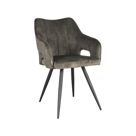 LABEL51 Eetkamerstoel Noud - Hunter - Velours van LABEL51 – Luxe comfort op maat van PureWonen. Vraag naar de beste prijs.