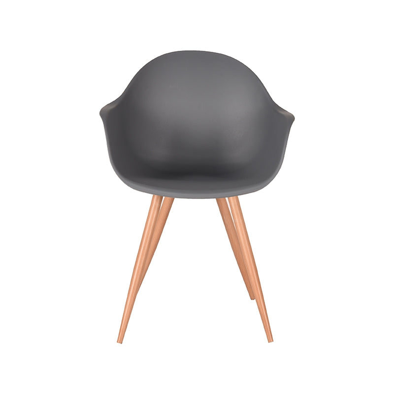 LABEL51 Eetkamerstoel Parma - Antraciet - Kunststof - Oak Metal Woodcover