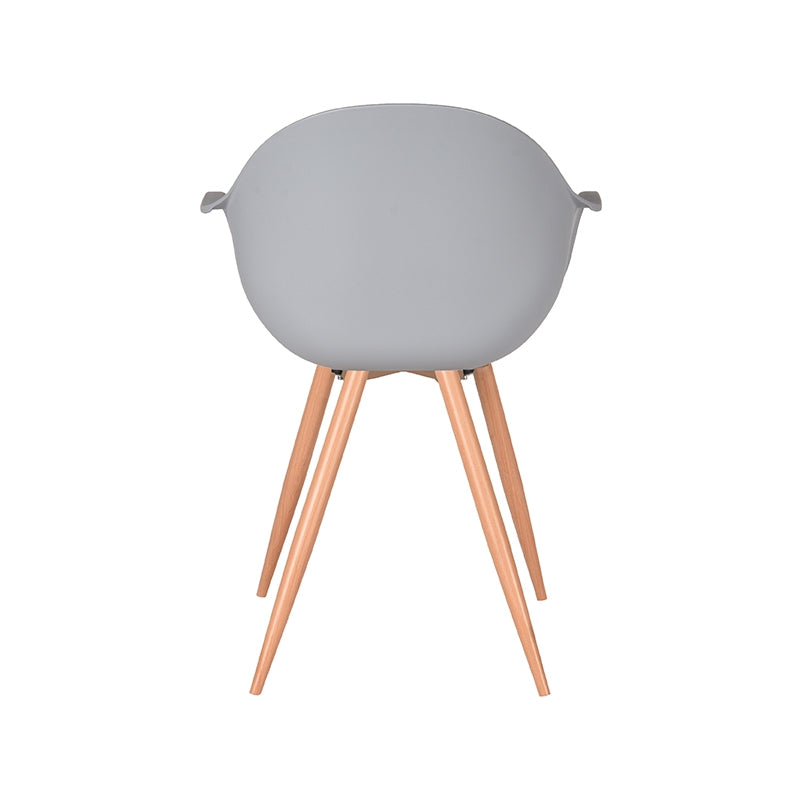 LABEL51 Eetkamerstoel Parma - Grijs - Kunststof - Oak Metal Woodcover van LABEL51 – Luxe comfort op maat van PureWonen. Vraag naar de beste prijs.