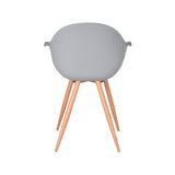 LABEL51 Eetkamerstoel Parma - Grijs - Kunststof - Oak Metal Woodcover van LABEL51 – Luxe comfort op maat van PureWonen. Vraag naar de beste prijs.