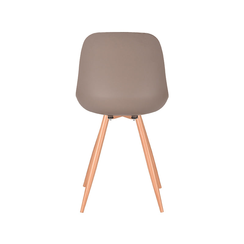 LABEL51 Eetkamerstoel Rimini - Coffee - Kunststof - Oak Metal Woodcover van LABEL51 – Luxe comfort op maat van PureWonen. Vraag naar de beste prijs.