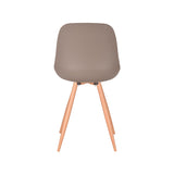 LABEL51 Eetkamerstoel Rimini - Coffee - Kunststof - Oak Metal Woodcover van LABEL51 – Luxe comfort op maat van PureWonen. Vraag naar de beste prijs.