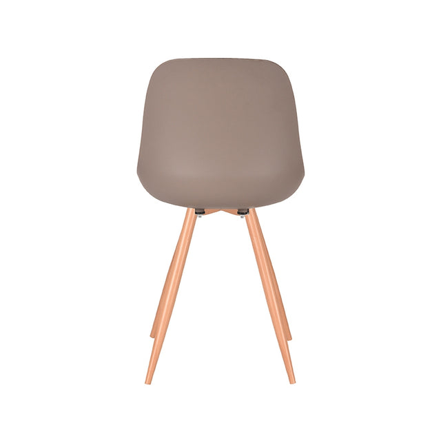 LABEL51 Eetkamerstoel Rimini - Coffee - Kunststof - Oak Metal Woodcover van LABEL51 – Luxe comfort op maat van PureWonen. Vraag naar de beste prijs.