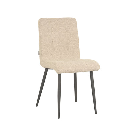 LABEL51 Eetkamerstoel Sam - Zand - Boucle van LABEL51 – Luxe comfort op maat van PureWonen. Vraag naar de beste prijs.