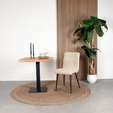 LABEL51 Eetkamerstoel Sam - Zand - Boucle van LABEL51 – Luxe comfort op maat van PureWonen. Vraag naar de beste prijs.