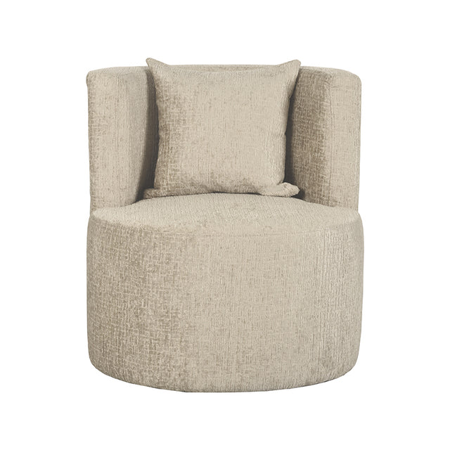LABEL51 Fauteuil Evy - Beige - Fluweel - 65 cm van LABEL51 – Luxe comfort op maat van PureWonen. Vraag naar de beste prijs.