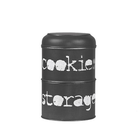 LABEL51 Opbergblik - Zwart - Metaal - 17x17x27 cm van LABEL51 - laagste prijs offerte van PureWonen