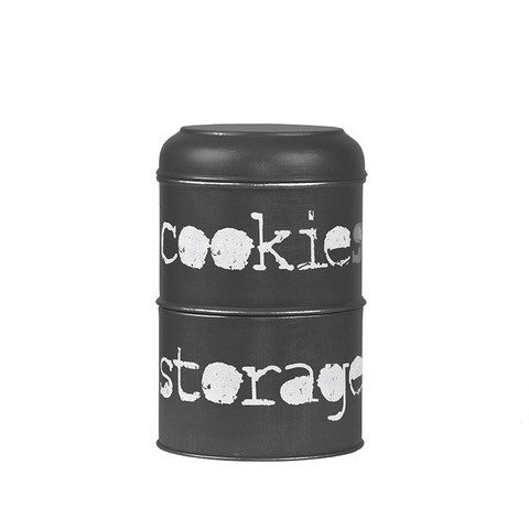 LABEL51 Opbergblik - Zwart - Metaal - 17x17x27 cm van LABEL51 - laagste prijs offerte van PureWonen