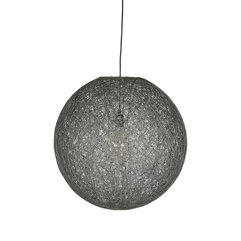 LABEL51 Hanglamp Twist - Grijs - Vlas - L van LABEL51 – Luxe comfort op maat van PureWonen. Vraag naar de beste prijs.