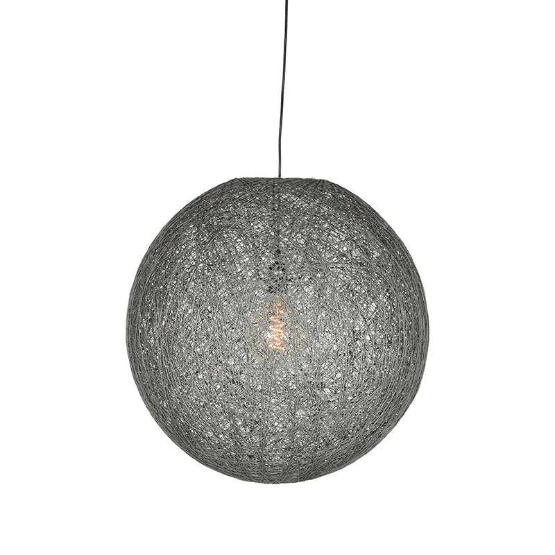 LABEL51 Hanglamp Twist - Grijs - Vlas - L van LABEL51 – Luxe comfort op maat van PureWonen. Vraag naar de beste prijs.