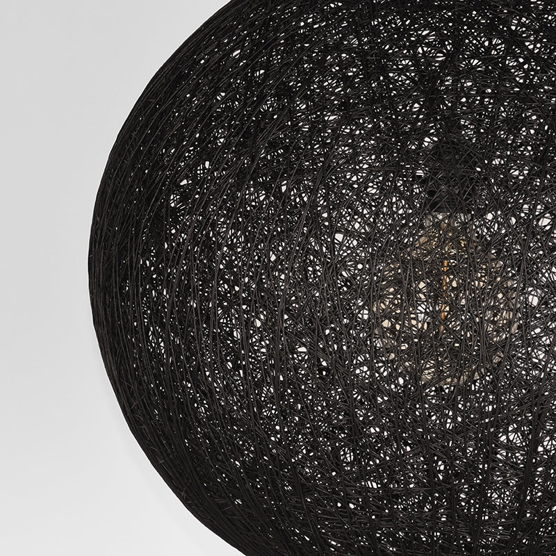 Hanglamp Twist - Zwart - Vlas - L van LABEL51 – Luxe comfort op maat van PureWonen. Vraag naar de beste prijs.