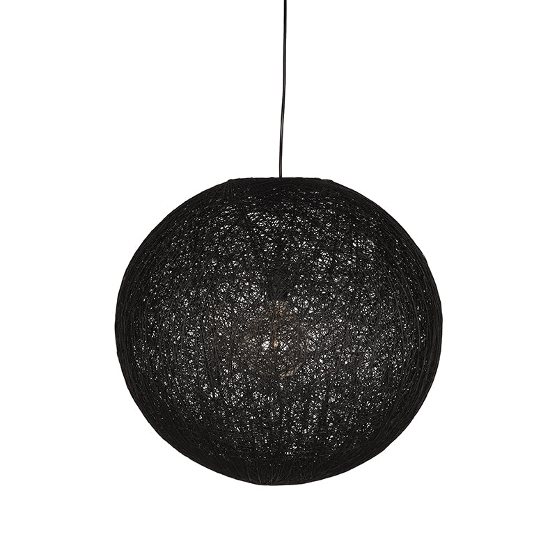 Hanglamp Twist - Zwart - Vlas - L van LABEL51 – Luxe comfort op maat van PureWonen. Vraag naar de beste prijs.