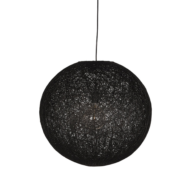 Hanglamp Twist - Zwart - Vlas - L van LABEL51 – Luxe comfort op maat van PureWonen. Vraag naar de beste prijs.