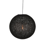 Hanglamp Twist - Zwart - Vlas - L van LABEL51 – Luxe comfort op maat van PureWonen. Vraag naar de beste prijs.