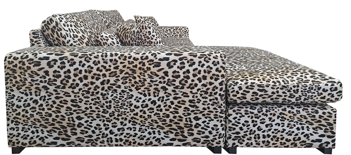 Hulk loungebank stof PANTER print van PureWonen – Luxe comfort op maat van PureWonen. Vraag naar de beste prijs.
