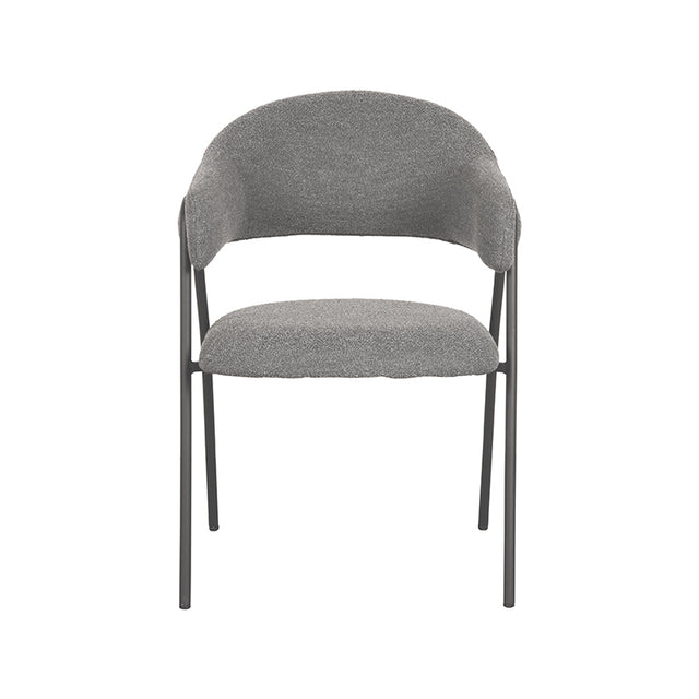 LABEL51 Eetkamerstoel Lowen - Grijs - Boucle van LABEL51 – Luxe comfort op maat van PureWonen. Vraag naar de beste prijs.