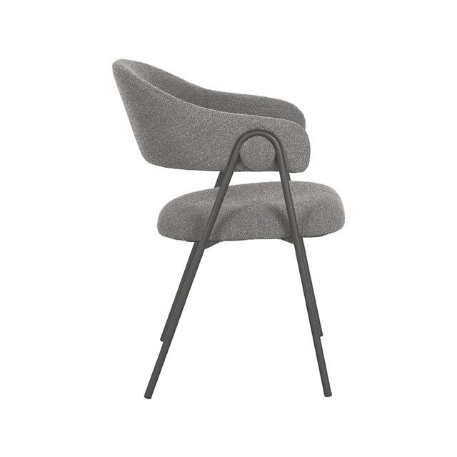 LABEL51 Eetkamerstoel Lowen - Grijs - Boucle van LABEL51 – Luxe comfort op maat van PureWonen. Vraag naar de beste prijs.