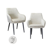 Eetkamerstoel Chrissy beige chenille (Niagara 902 beige Chenille) set van 2