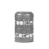 LABEL51 Opbergblik - Antiek grijs - Metaal - 17x17x27 cm van LABEL51 - laagste prijs offerte van PureWonen