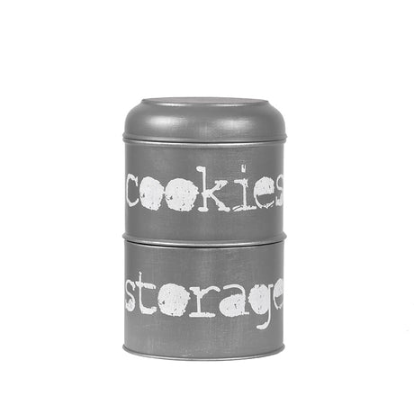 LABEL51 Opbergblik - Antiek grijs - Metaal - 17x17x27 cm van LABEL51 - laagste prijs offerte van PureWonen