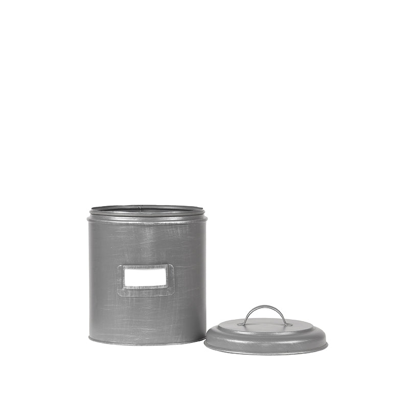 LABEL51 Opbergblik - Antiek grijs - Metaal - M - 14x14x20 cm van LABEL51 - laagste prijs offerte van PureWonen