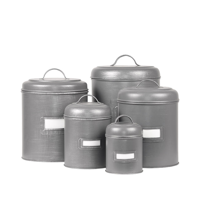 LABEL51 Opbergblik - Antiek grijs - Metaal - L - 18x18x24 cm van LABEL51 - laagste prijs offerte van PureWonen