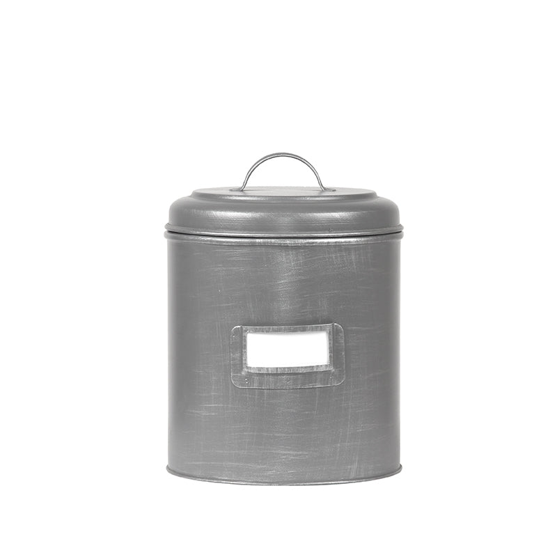 LABEL51 Opbergblik - Antiek grijs - Metaal - L - 18x18x24 cm van LABEL51 - laagste prijs offerte van PureWonen