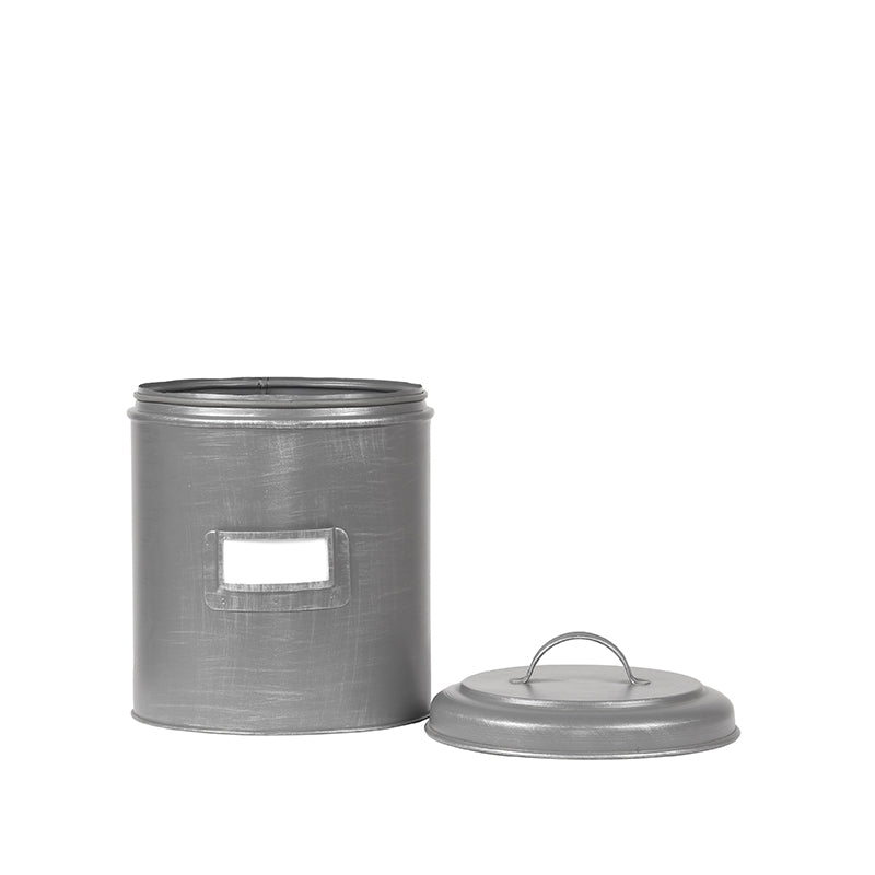 LABEL51 Opbergblik - Antiek grijs - Metaal - L - 18x18x24 cm van LABEL51 - laagste prijs offerte van PureWonen