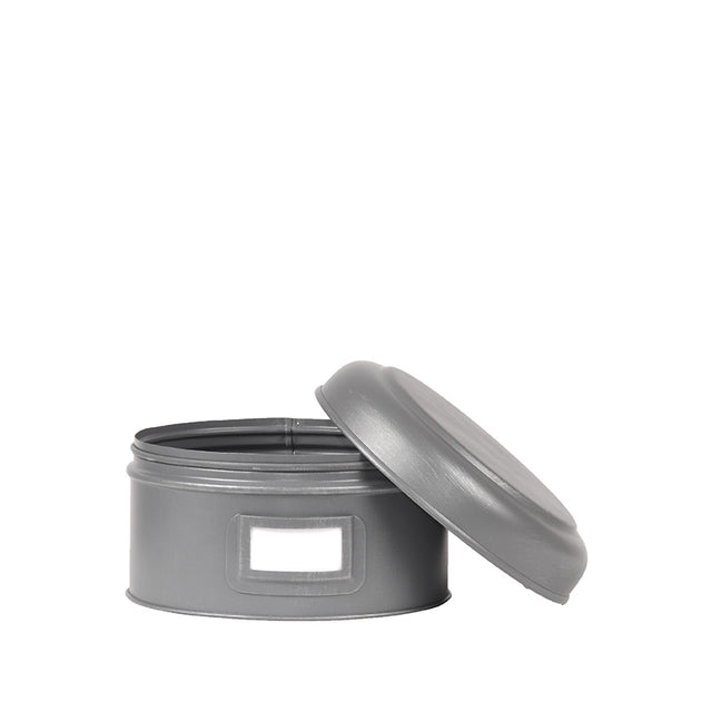 LABEL51 Opbergblik - Antiek grijs - Metaal - M - 18x18x10 cm van LABEL51 – Luxe comfort op maat van PureWonen. Vraag naar de beste prijs.