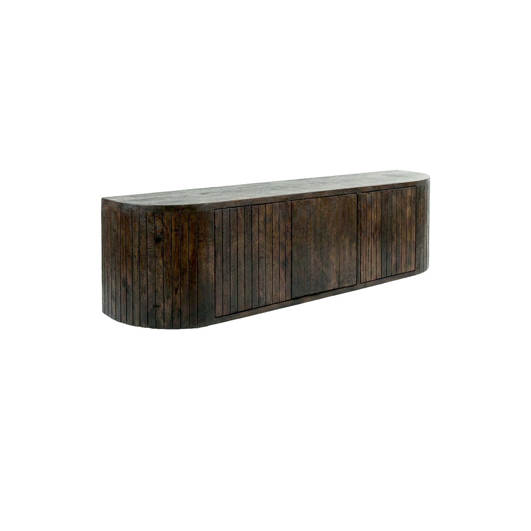 LABEL51 Tv-meubel Miya - Espresso - Mangohout - 160 cm